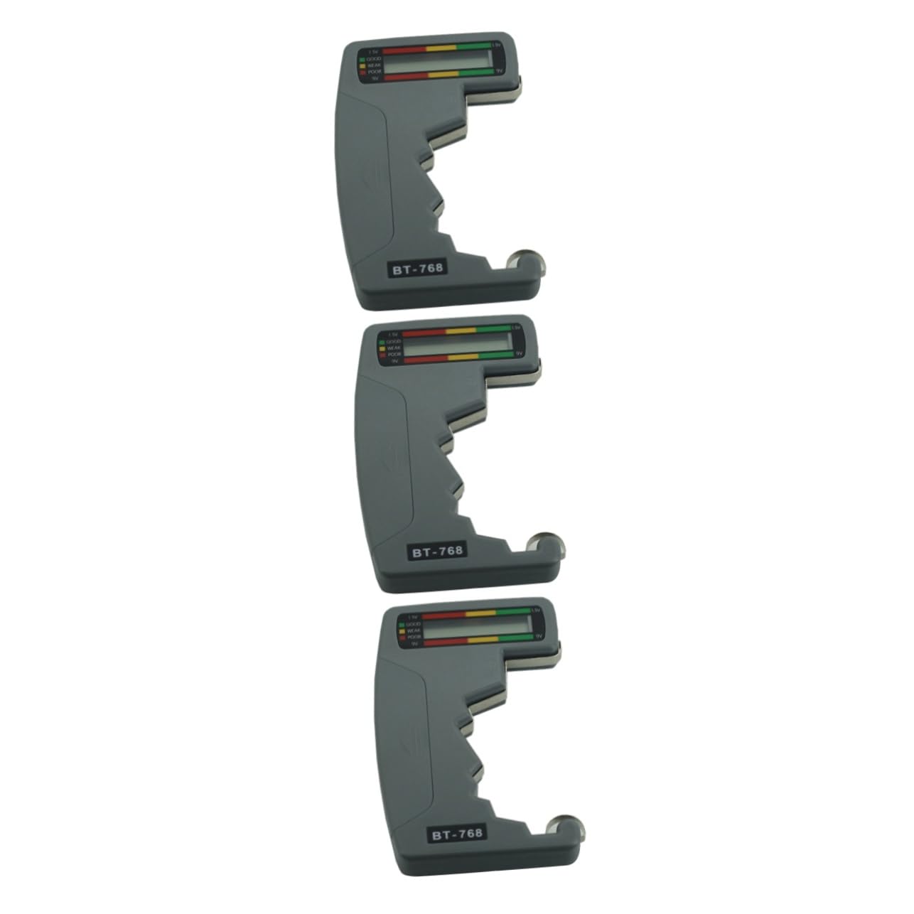 3pcs Digital Battery Tester for Aa AAA Button Cell Accurate Dial Type Voltage Checker Color-Coded for Easy Reading Bt Model