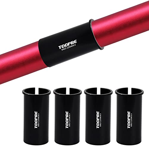 4Pcs Adaptador de Tubo de Tija de Sillín de Bicicleta 27.2-28.6/30.4/30.8/31.6mm Cuña de Manguito Reductor de Tija de Sillín Junta de Tubo de Asiento Reductor de Poste de Asiento para MTB Negro