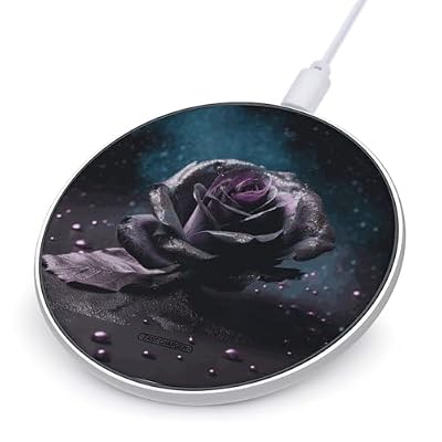 Purple Rose2 Wireless Charger 10W Portable Fast Wireless Charging Pad Compatible with Phone Slim Charging Station Lightweight Charger Mat Charging Block for Travel Home Office