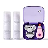 Flamingo Travel Razor Kit for Women - Body & Pubic Razor - Mini Handle, 2 Blade Refills, 2 Travel Size Foaming Shave Gels, and Vented Travel Case