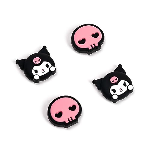 Tapas de agarre para pulgar Joycon de Switch funda de silicona suave de calavera pack de 4