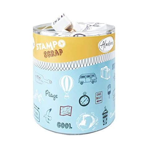 Kit de sellos de espuma Aladine 03746 Stampo Scrap viaje Cover
