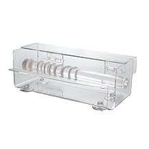 PDC Healthcare 500P Plastic Multiple Roll Dispenser with Flip-Top Cover & Bottom Suction Cup for 1" Core Rolls