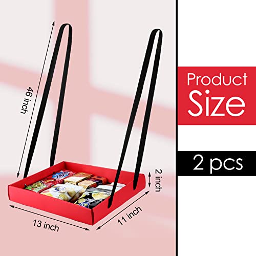 2 Pcs Wearable Party Tray Snack and Beverage Carrier Foldable Drink