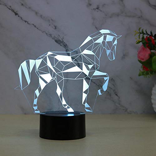 Renquen, lampada per bambini con 7 colori che cambiano a tocco, 1,5 m, cavo USB, decorazione da scrivania, lampada 3D a LED illusione luce notturna, comodino ottico luci notturne per bambini - Image 7