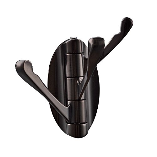 Weirun Swivel Hook Folding Swing Arm Triple Coat Hook with Multi Three Foldable Arms Shower Bath Towel Clothes Hanger Holder for Bathroom Kitchen Garage RV Wall Mount Oil Rubbed Bronze