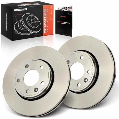 Frankberg Brake Disc Set incl. 2x Discs Front Vented Ø305mm Compatible with Vivaro Box X83 Trafic II Bus JL Replace# 4408275,4414632