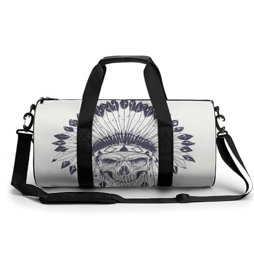 Sac de sport gym Crâne Minoritaire grand sac de voyage et week-end noir