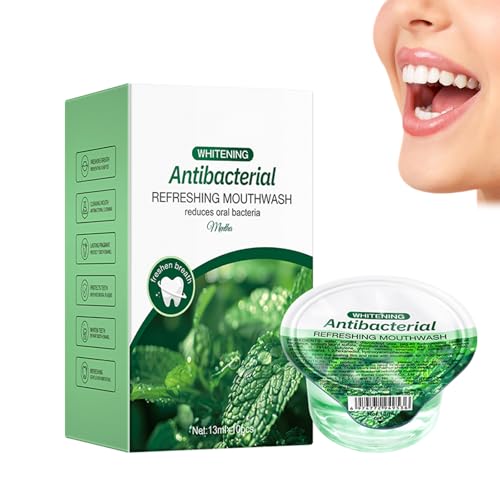Enjuague Bucal Total Care - Previene Caries, Fortalece Dientes, Para Halitosis Crónica Y Mal Aliento - Enjuague Oral Para Encías Sensibles - Pack De 10 Unidades De 13ml (Menta)