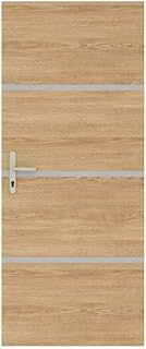 NORDLINGER PRO Kit de r&eacute;novation de porte d&eacute;cor ch&ecirc;ne et profil&eacute;s alus - Mod&egrave;le Non encoll&eacute;