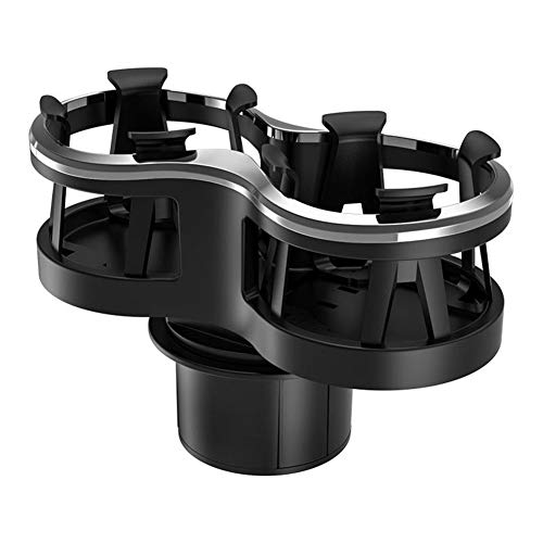 Portavasos ajustable universal para carro doble negro miniatura 1