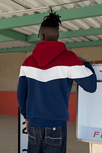 LBL Sweat Homme à Capuche Couleur Vives Pull de Manches Longues Poche Kangourou pour Hiver et Automne RougeBleu M – vue 3