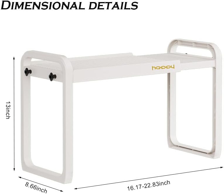 Miniatura 6 de Elivida Estante extensible para horno de microondas, organizadores de estantes ajustables para encimera de cocina, estante organizador de escritorio