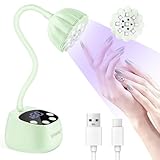 JODSONE Schnell härtender UV-Nageltrockner - Tragbarer und flexibler Schwanenhals-Trockner mit 360° verstellbarem Design, wiederaufladbarer LED-Trockner für Gel-Nagellack, automatischer Sensor & 4 Tim