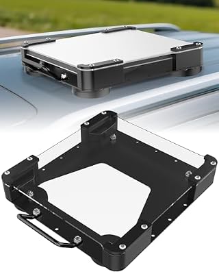 Starlink Mini Magnetic Roof Car Mount, Aluminum Frame with 3.5mm Acrylic Shield, Strong Magnetic Hold, Quick Install, Weatherproof, Hail & UV Resistant, Protective for RV,Camper Van, SUV, Boat (Black)