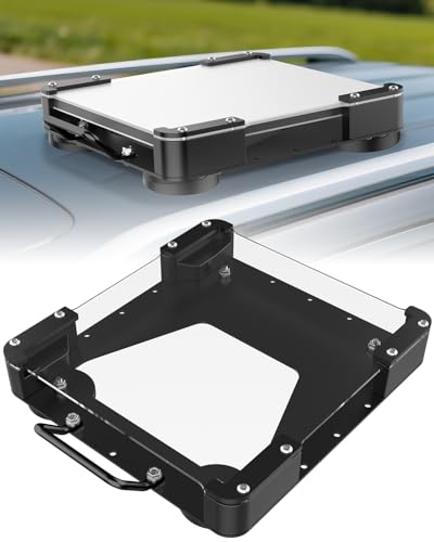 Starlink Mini Magnetic Roof Car Mount, Aluminum Frame with 3.5mm Acrylic Shield – Strong Magnetic Hold, Quick Install, Weatherproof, Hail & UV Resistant, Protective for RV, Truck, SUV, Boat – Black
