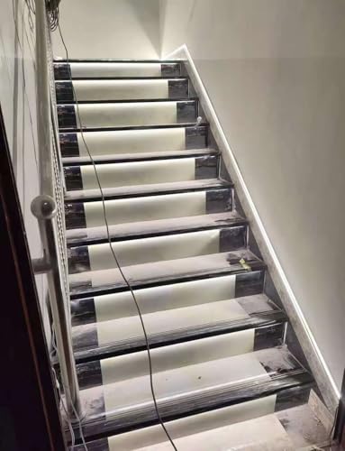 Nez d'escalier antidérapant alu avec profilé LED pour marches - 6