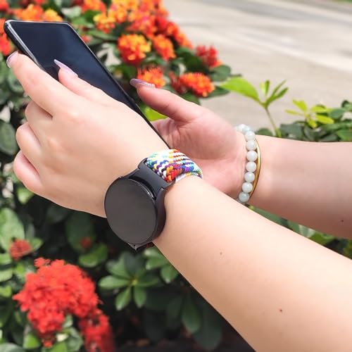 ALSMGGBPAF One Click Sport Loop Band Compatible with Samsung Galaxy Watch 7 6 5 4 FE 5 Pro Band 40mm 44mm 45mm;Braided Nylon Strap for Galaxy Watch 6 4 Classic 47mm 43mm 42mm 46mm for Men Women by ALSMGGBPAF - Used condition - Image 8