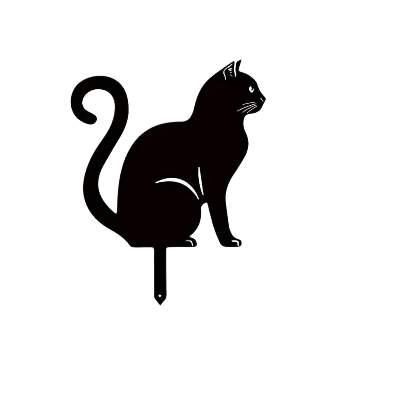 AFDHVTKLDR Garden Decorative Silhouette Cat Family Garden Stakes Decorative Cute Silhouette Animal Outdoor Statues for Yard Lawn(TY3156-01)