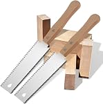 Sciage de traction japonaise 2Pack 6 Scie à main à double bord de pouce avec flexible SK5 Lame d'acier, scie à bois à découpes en acier pour le travail du bois de précision, menuiserie, DIY Découpe du bois et taille du jardin