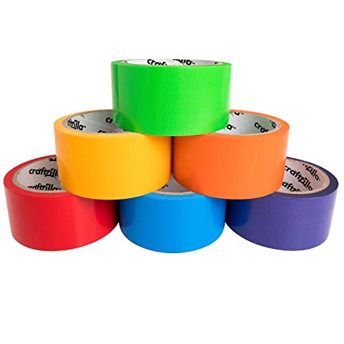image for New: Craftzilla Colored Duct Tape – 6 Color Multi Pack – 10 Yards 