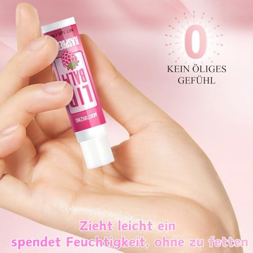 12 Stück Fruchtiges Lippenbalsam Set, Lipgloss Set mit Intensive Feuchtigkeitspflege, Lippenpflege für Sehr Trockene Lippen, Lippenpflegestift Geschenk für Teenager Mädchen & Frauen