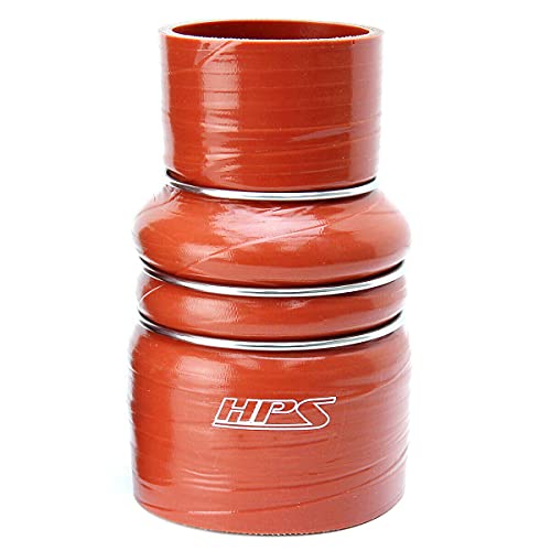 Image of HPS P6-CAC-500-600-L8-HOT High Temp 6-ply Aramid Reinforced Silicone CAC Coupler Hose Hot Side, 100 PSI Maximum Pressure, 10 inch Length, 5 inch > 6 inch ID, Orange