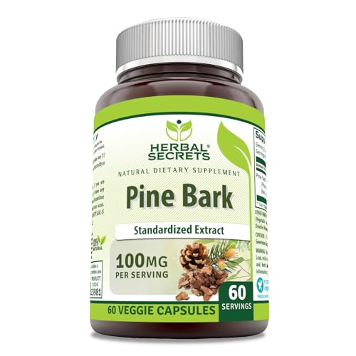 Herbal Secrets Pine Bark Extract 100 Mg | Vegetarian Capsules | N...