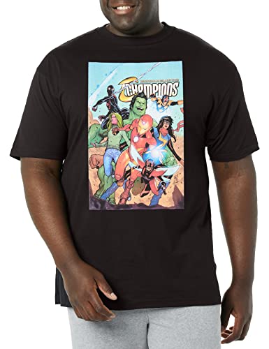 T-Shirt Marvel Champions Noir XXL : Votre Look Idéal pour les Soirées Jeux