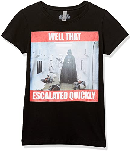 Star Wars t-shirt fille noir style décontracté pour le collège XS