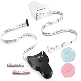 6 Pieces Body Measuring Tape Weight Loss, Black and White