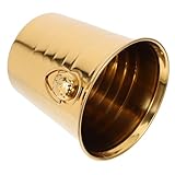 Toyvian Eiseimer aus Dickem Edelstahl mit Tigerkopf-Design Praktischer Bier Getränkekühler für Party Bar und Feier Goldfarbener Mittelgroßer Eiskübel für Flaschen und Eiswürfel