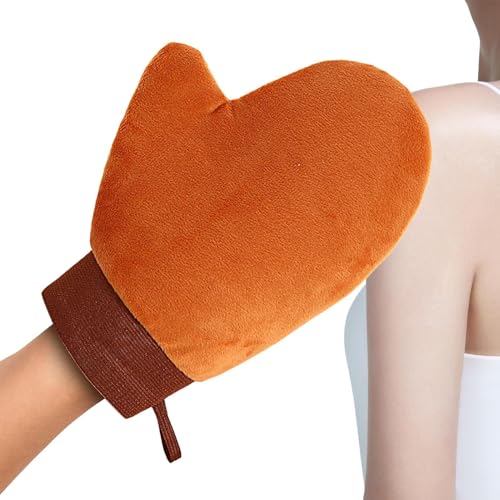 Doiyislem Tanning Glove,Self-Tanner Mitten - Soft Portable Tanning Mitt for Sensitive Skin Women Men Hands Back Body Legs Shower Home Travel Bed