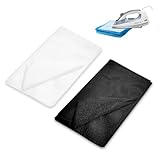 ZexJpr 4 Meter Bügelvlies, 100 x 200 cm Aufbügelbarer Einlagestoff Leichtes Gewicht Einseitig Vlies Vliesstoff für Bügelfalten, Nähhandwerk, Verstärkte Bekleidung (Schwarz Weiß)