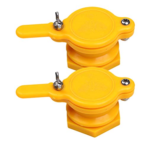 Yardwe 2PCS Nylon Honey Gate Valve Honey Extractor Honey Tap Tool Beekeeping Equipment Tool for Beekeeper Beekeeping Supplies (Yellow)
