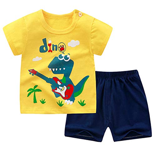 Image of Toddler Boys T-shirt and Shorts Set 4 PCs Outfit Baby Summer Clothes
