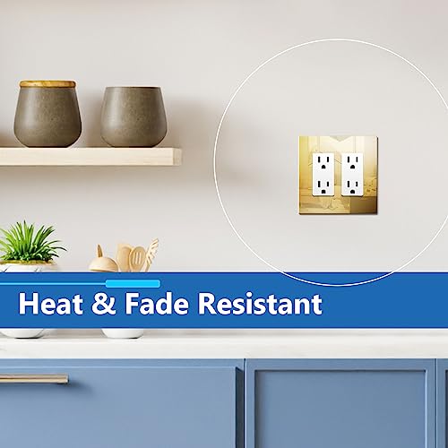 Image of LIDER Double Decorator Metal Wall Plate, Temperature and Impact Resistant, Screwless Cover, Modern Upgrade, Mid-Size 2-Gang 4.88 inch x 4.92 inch, LSMWP-32M-PB, UL Listed, Stainless Steel, Polished Brass