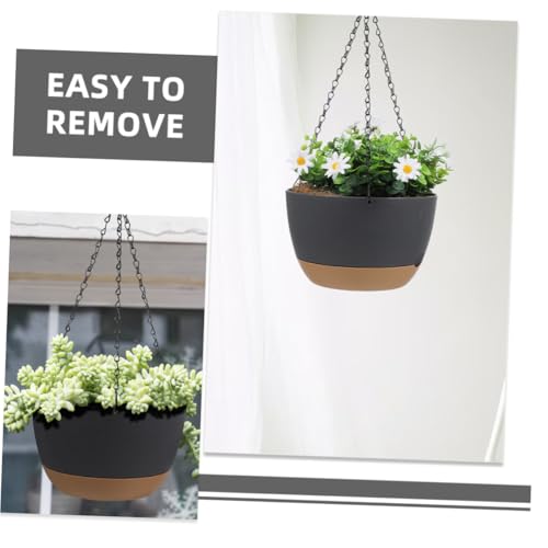 Pot de fleurs suspendus COLLBATH plastique PP, fixations robustes contre le vent - 5
