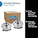 TRQ Front and Rear Wheel Bearing and Hub Assembly Set 2 Piece Compatible with 14-22 Jeep Cherokee AWD 14-18 Cherokee 19-22 Cherokee FWD 19-22 Cherokee AWD 2019 Cherokee 4WD 15-17 Chrysler 200 AWD