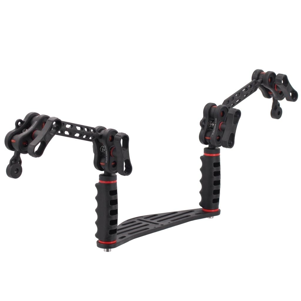 Soporte para fundas de fotografía subacuática, agarres con bolas y brazos de 18 cm y terminal Ys – Cámaras subacuáticas compactas FLEX-ARM ST20213