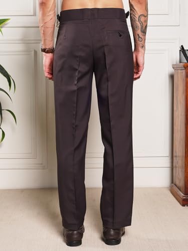 Image of Gurkha Pants for Men | Trouser for Men | Formal Pant | Double Button | Loose Fit Trouser High Waist Pleated Casual Trousers | Vintage Straight Leg Pants for Office Smart Casual Travel Party