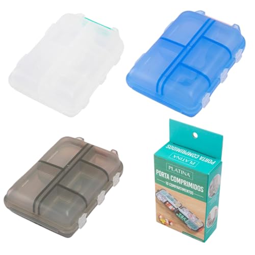 Kit com 2 Caixa Porta Comprimidos Remédios Vitaminas Semanal Organizadora De Medicamentos Portátil O