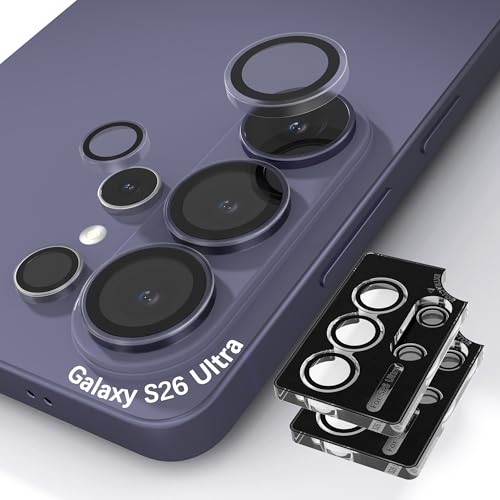 Orzero (2 Sets Camera Lens Protector for Samsung Galaxy S26 Ultra, [EZ Install] [Case-Friendly] 9H Tempered Glass Lens Cover, Military-Grade Shockproof, HD Clarity Anti-Glare (Transparent)