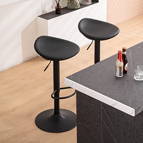 Younuoke Swivel Bar Stools Set Of 2 Adjustable Tall Counter Height Barstools Modern Armless Bar Chairs For Counter Kitchen Island, Black #TOP5