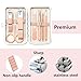 Manicure Set Women Men Nail Clipper Set Stainless Steel Toe Finger Nail Clippers Personal Care Tool with Travel Case Manicure Tool Women Men Valentine's Day Gifts Grooming Kit for Mother Wife