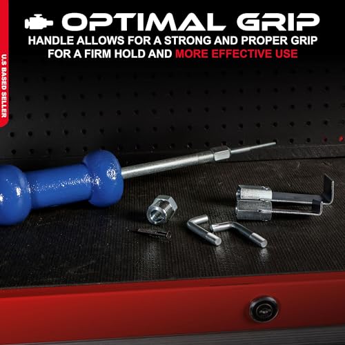 Image of ABN Auto Slide Hammer 9-Piece Set, 5lb Pound - Puller Kit for Small Hail Dent Removal on Car Body