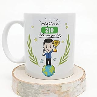 Mugffins Zio Tazza - Miglior Zio del Mondo - Idea Regalo Originale di Compleanno - Tazza in Ceramica, 350 ml