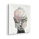 ❤️ L'image de la figurine de Bouddha est décorée de fleurs de lotus et remplit la pièce de spiritualité. La peinture murale simple donne une nouvelle énergie et est idéale comme accessoire pour la chambre à coucher.