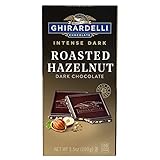 GHIRARDELLI Intense Dark Chocolate Bar, Roasted Hazelnut, 3.5 Oz Bar (Pack of 12)