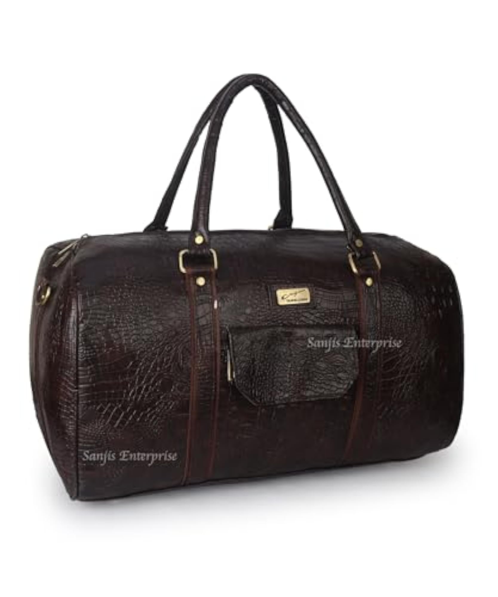 Premium Leatherette Travel Gym Weekender Duffle Bag, Large Capacity
